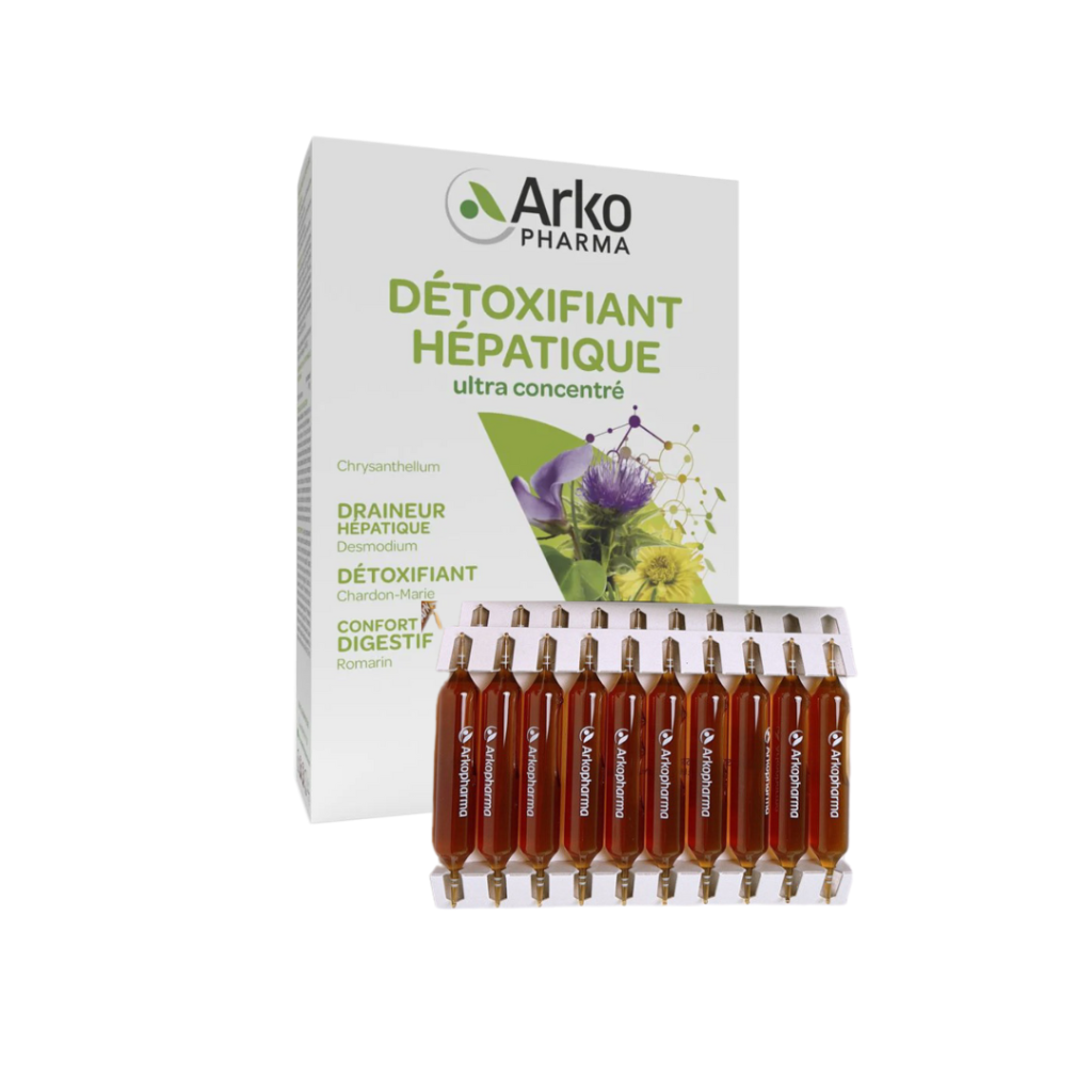 Arkofluides Detoxifiant Hepatique H/20 ống ARKOPHARMA Nước giải độc gan