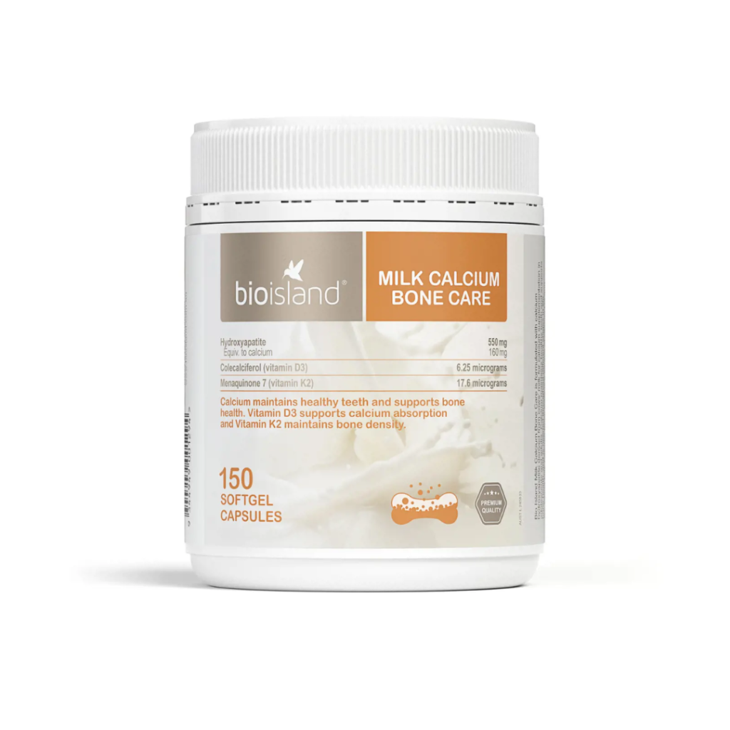Milk Calcium Bone Care L/150V BIOISLAND Bổ sung canxi hữu cơ cho mẹ bầu