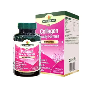Collagen Beauty Formula H/90V NATURES AID Collagen & vi chất hỗ trợ đẹp da tóc móng