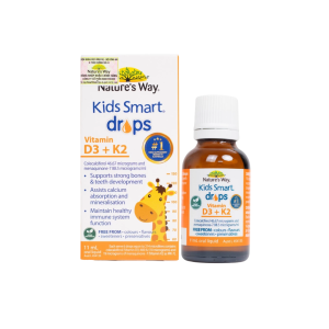 Kids Smart Drop Vitamin D3+K2 H/11ML NATURE'S WAY Bổ sung Vitamin D3, K2 cho trẻ sơ sinh & trẻ nhỏ
